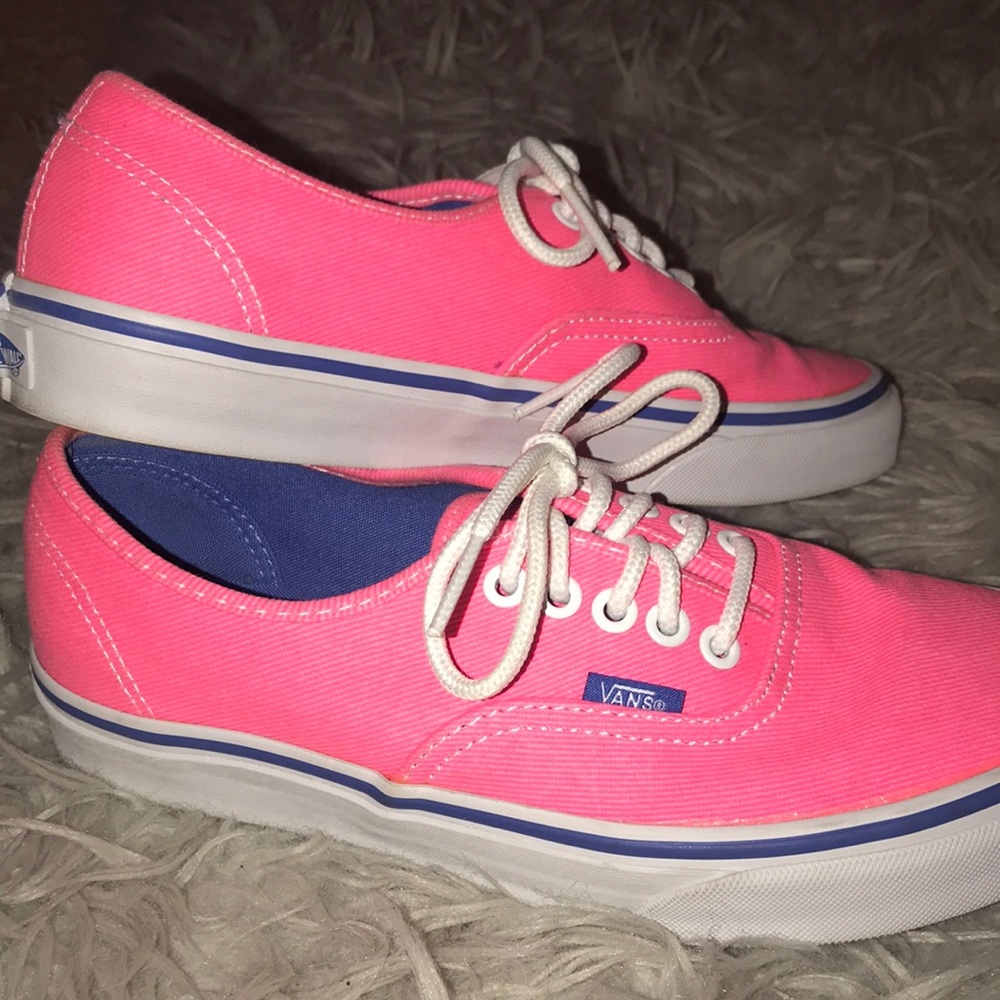 Neon pink vans (unisex) gently used
